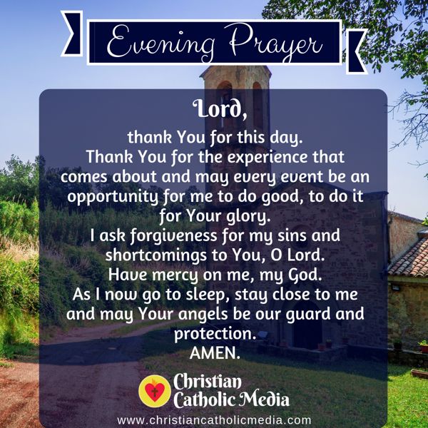 Evening Prayer Catholic Thursday 8-29-2019