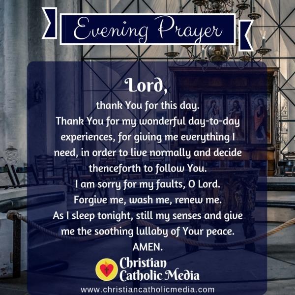 Evening Prayer Catholic Saturday 11-16-2019