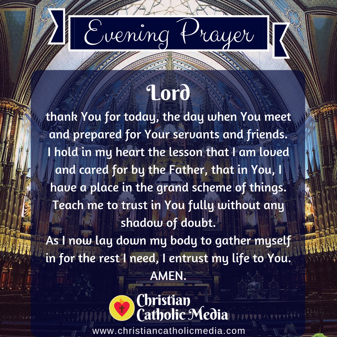 Evening Prayer Catholic Thursday 3-19-2020