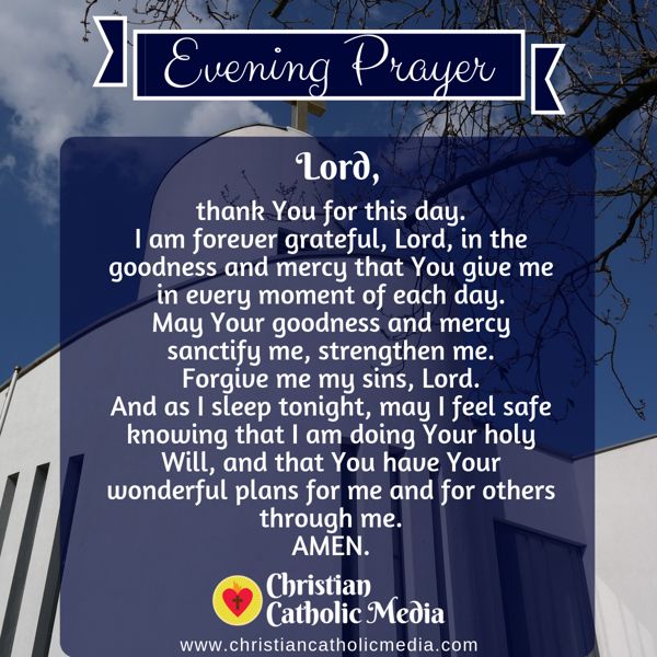 Evening Prayer Catholic Thursday 8-1-2019