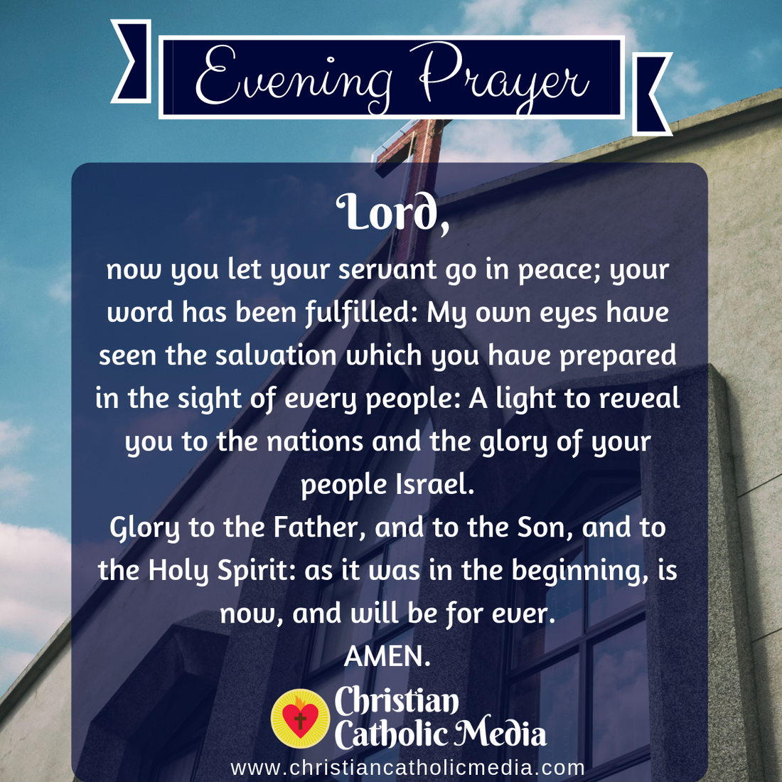 Evening Prayer Catholic Saturday 8-1-2020