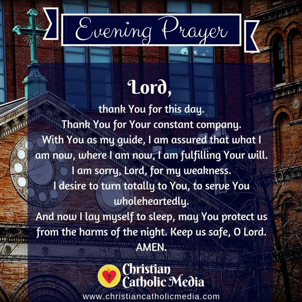 Evening Prayer Catholic Saturday 8-24-2019