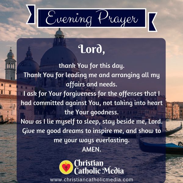 Evening Prayer Catholic Sunday 8-25-2019