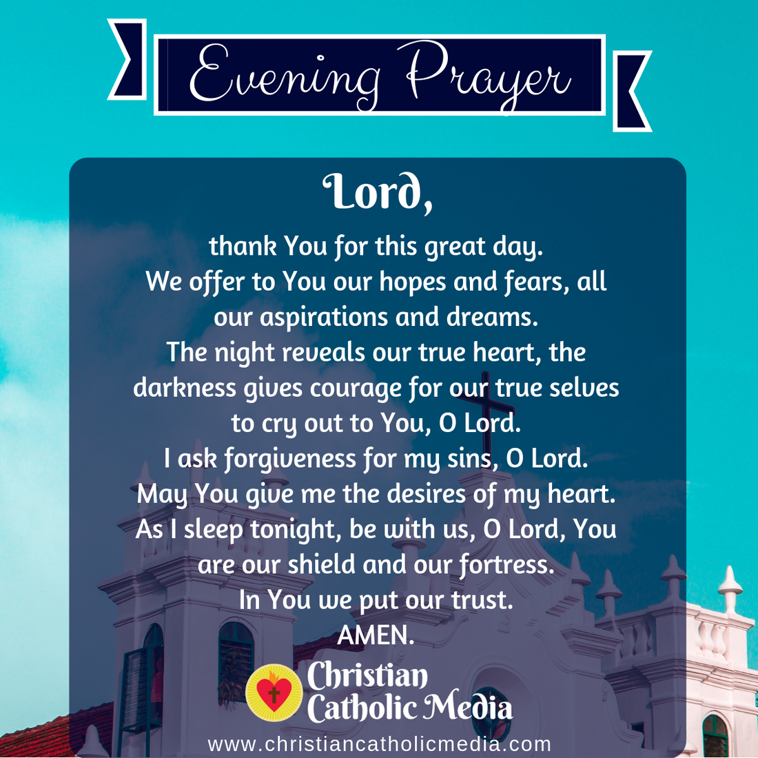 Evening Prayer Catholic Wednesday August 25, 2021