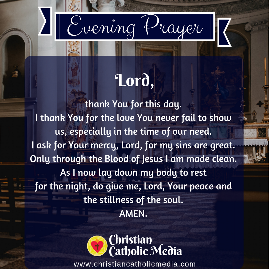 Evening Prayer Catholic Wednesday 8-26-2020