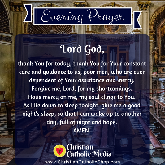 Evening Prayer Catholic Sunday 8-30-2020