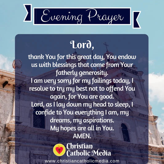 Evening Prayer Catholic Wednesday August 31, 2022
