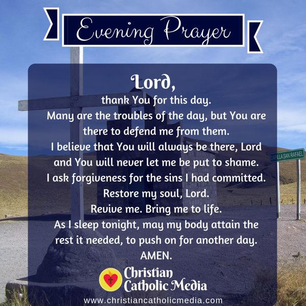 Evening Prayer Catholic Sunday 8-4-2019