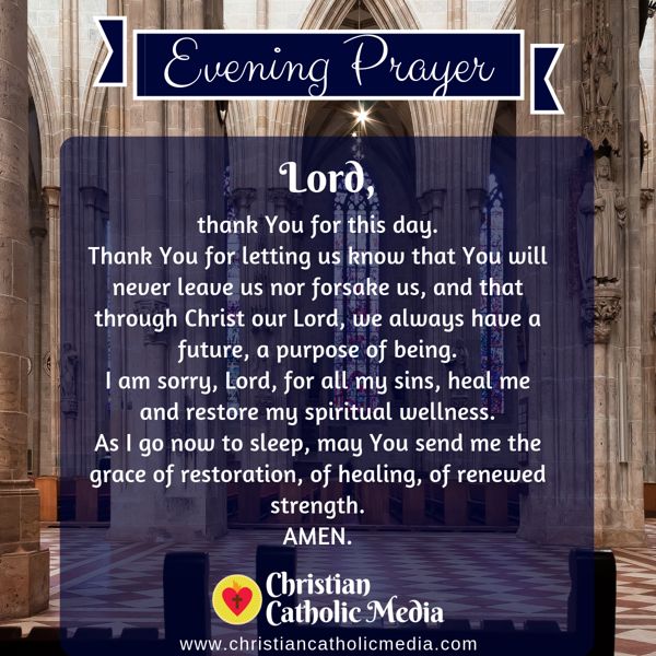 Evening Prayer Catholic Monday 8-5-2019