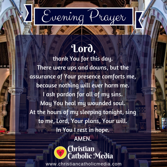 Evening Prayer Catholic Wednesday 12-11-2019