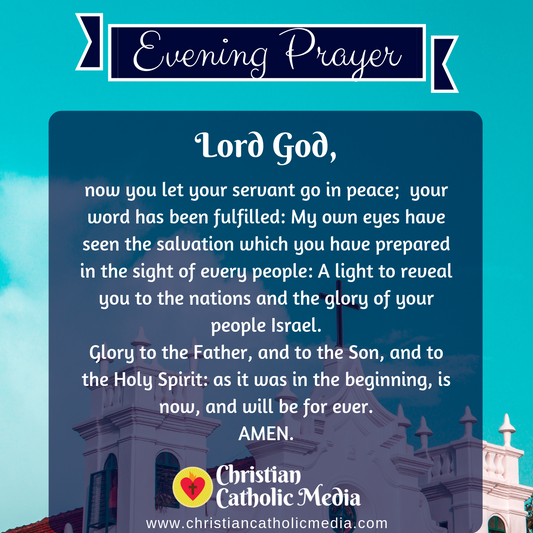 Evening Prayer Catholic Sunday 12-29-2019