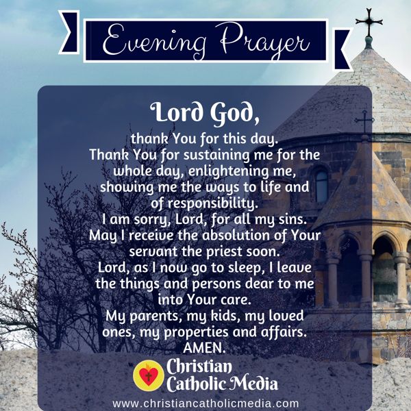 Evening Prayer Catholic Sunday 7-28-2019