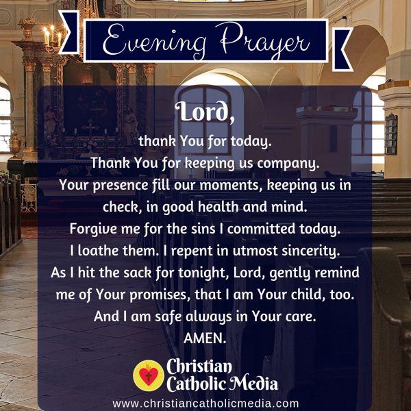 Evening Prayer Catholic Monday 7-29-2019