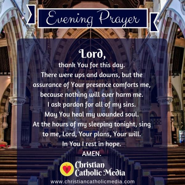 Evening Prayer Catholic Wednesday 11-13-2019