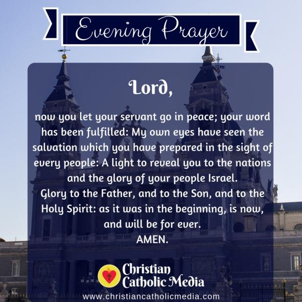 Evening Prayer Catholic Monday 11-18-2019