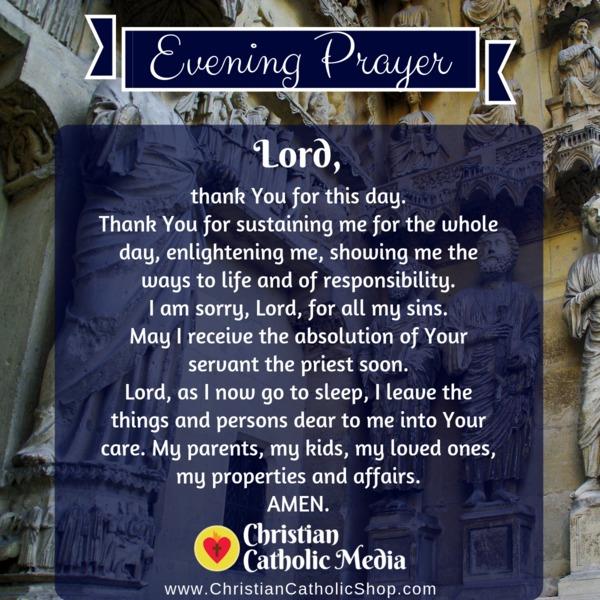 Evening Prayer Catholic Friday 11-1-2019