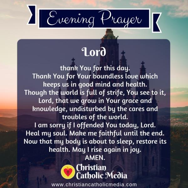 Evening Prayer Catholic Sunday 10-27-2019