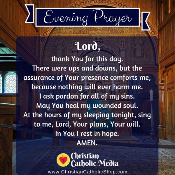 Evening Prayer Catholic Wednesday 10-30-2019