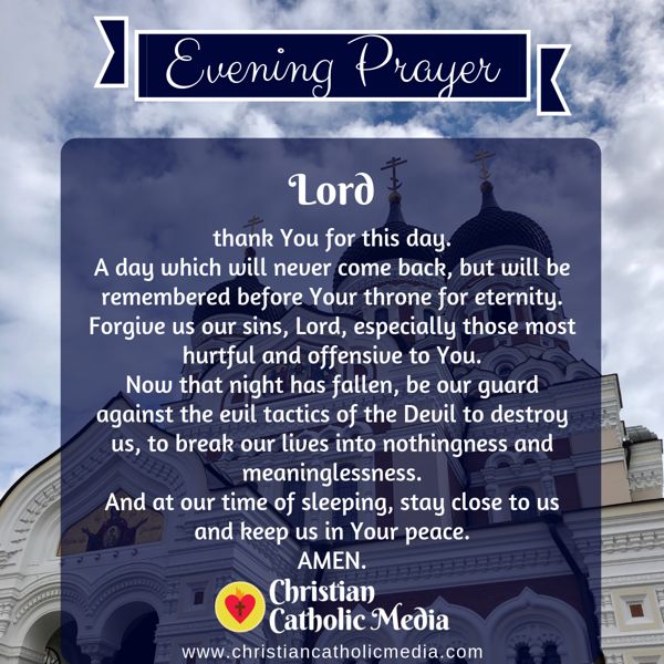 Evening Prayer Catholic Friday 10-11-2019