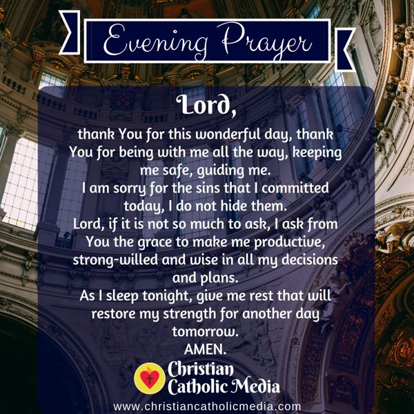 Evening Prayer Catholic Tuesday 10-1-2019