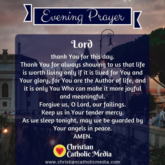 Evening Prayer Catholic Monday 10-7-2019