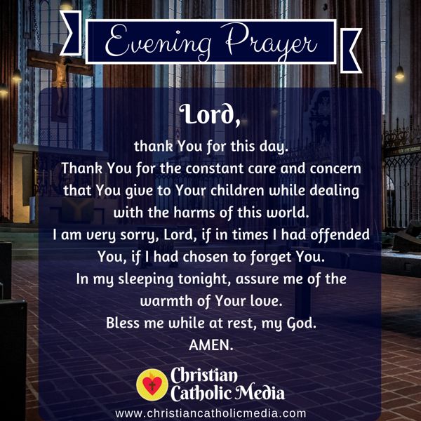 Evening Prayer Catholic Monday 9-2-2019