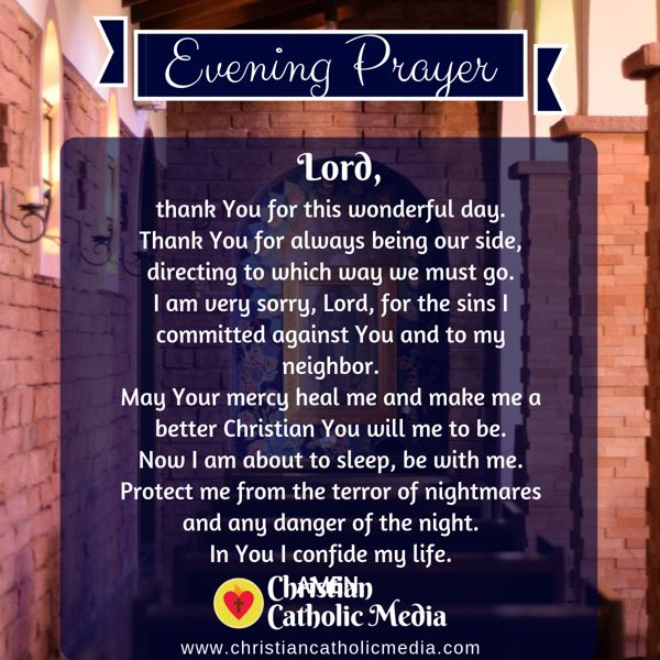 Evening Prayer Catholic Thursday 9-5-2019