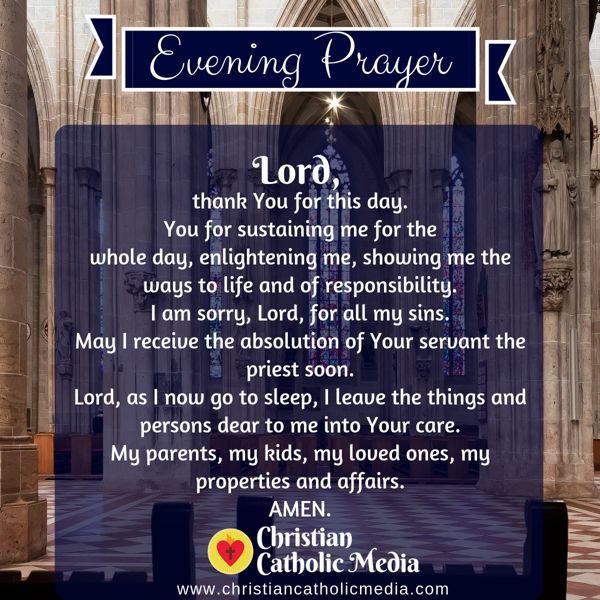 Evening Prayer Catholic Friday 9-6-2019