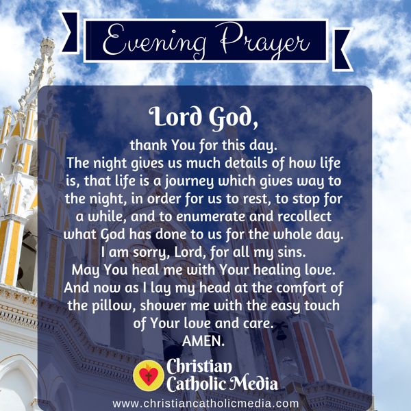 Evening Prayer Catholic Saturday 7-20-2019