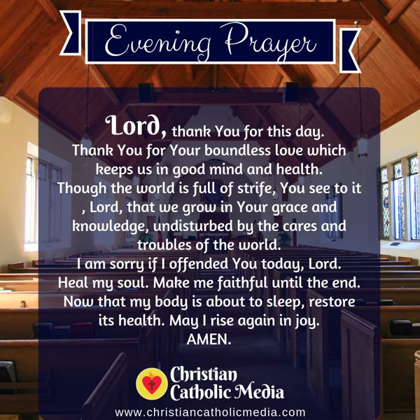 Evening Prayer Catholic Tuesday 7-23-2019