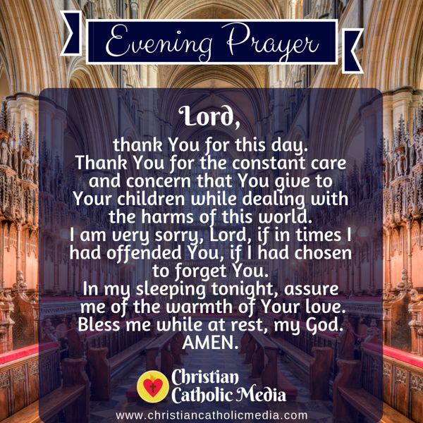 Evening Prayer Catholic Wednesday 7-24-2019