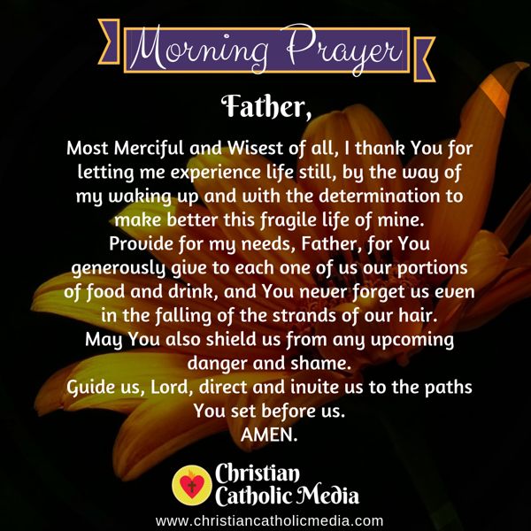 Morning Prayer Catholic Wednesday 10-16-2019