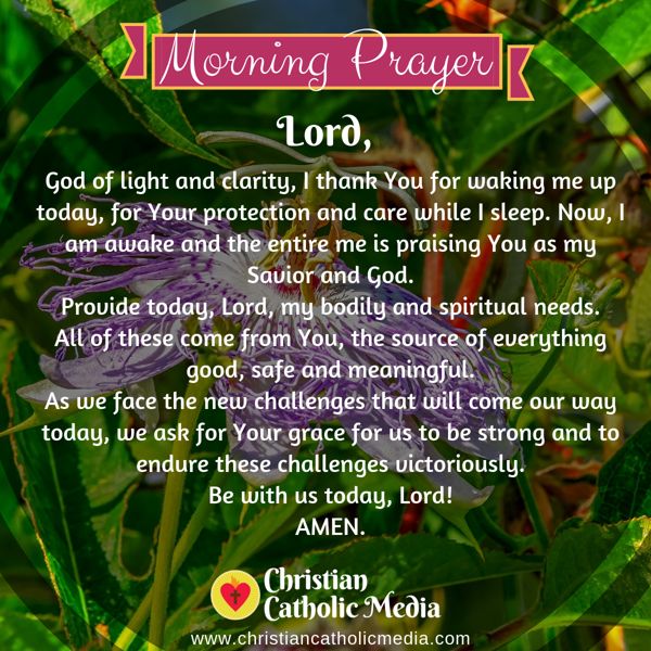 Morning Prayer Catholic Friday 8-23-2019