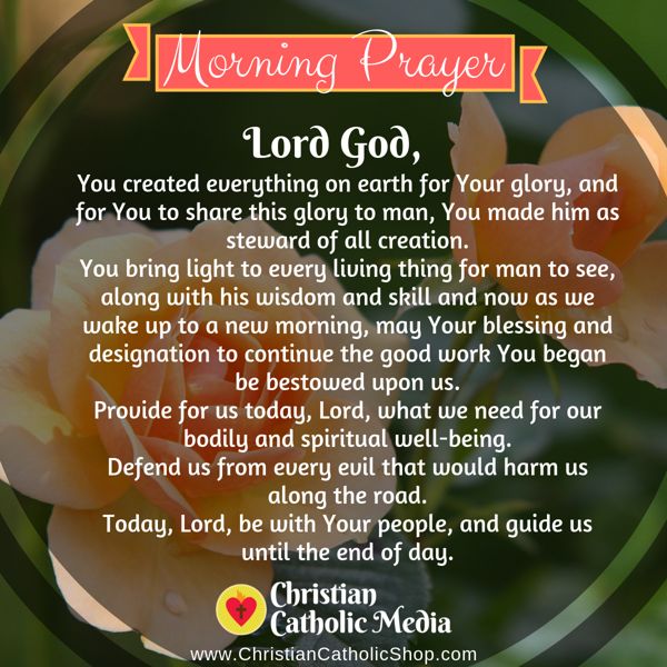 Morning Prayer Catholic Wednesday 8-28-2019