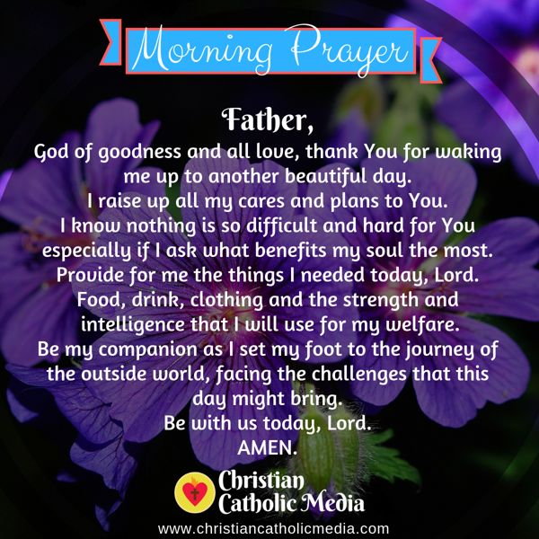 Morning Prayer Catholic Tuesday 8-6-2019