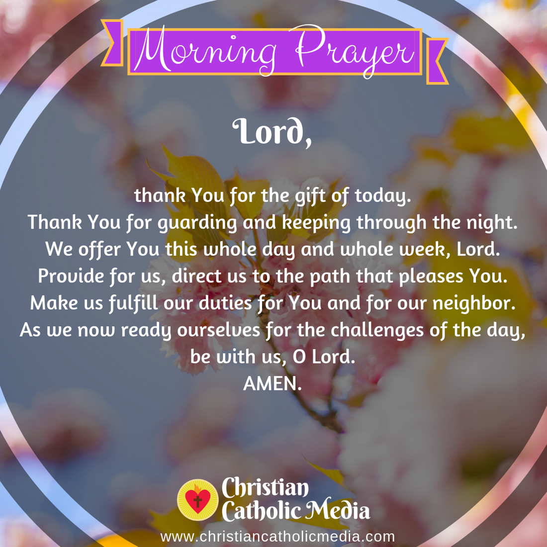 Morning Prayer Catholic Wednesday 1-22-2020