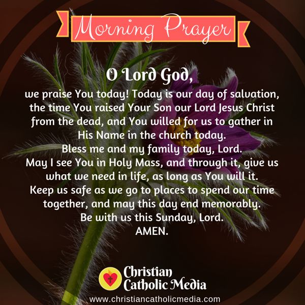 Morning Prayer Catholic Tuesday 7-23-2019