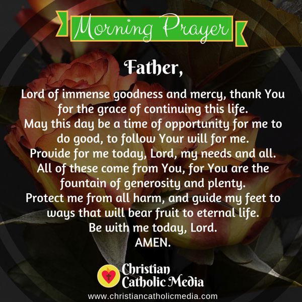 Morning Prayer Catholic Monday 10-14-2019