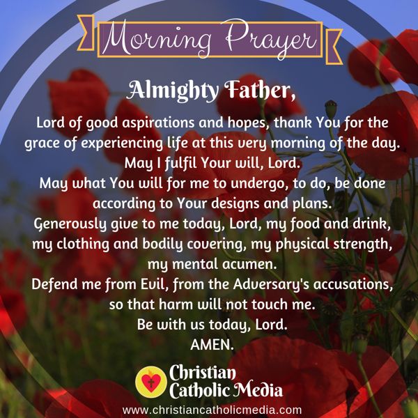 Morning Prayer Catholic Tuesday 10-15-2019