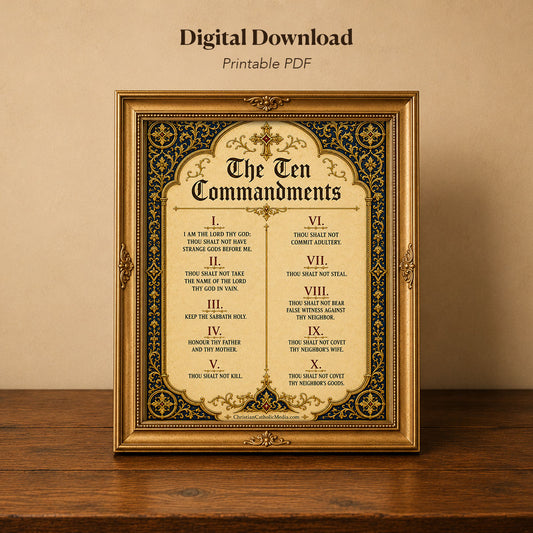 Digital Download – The Ten Commandments Printable 8×10 Wall Art