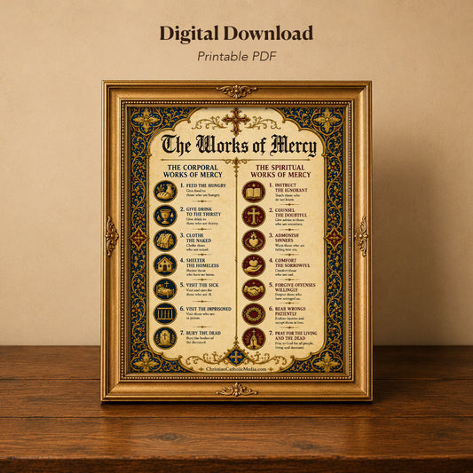 Digital Download – The Works of Mercy Printable 8×10 Wall Art